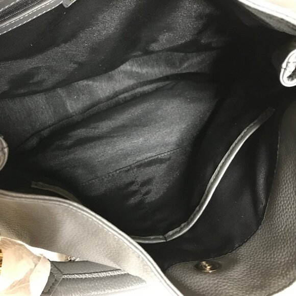 NEW! Cuore & Pelle Designer Pebbled Leather Sage Green Satchel Shoulder Bag - Picture 8 of 16